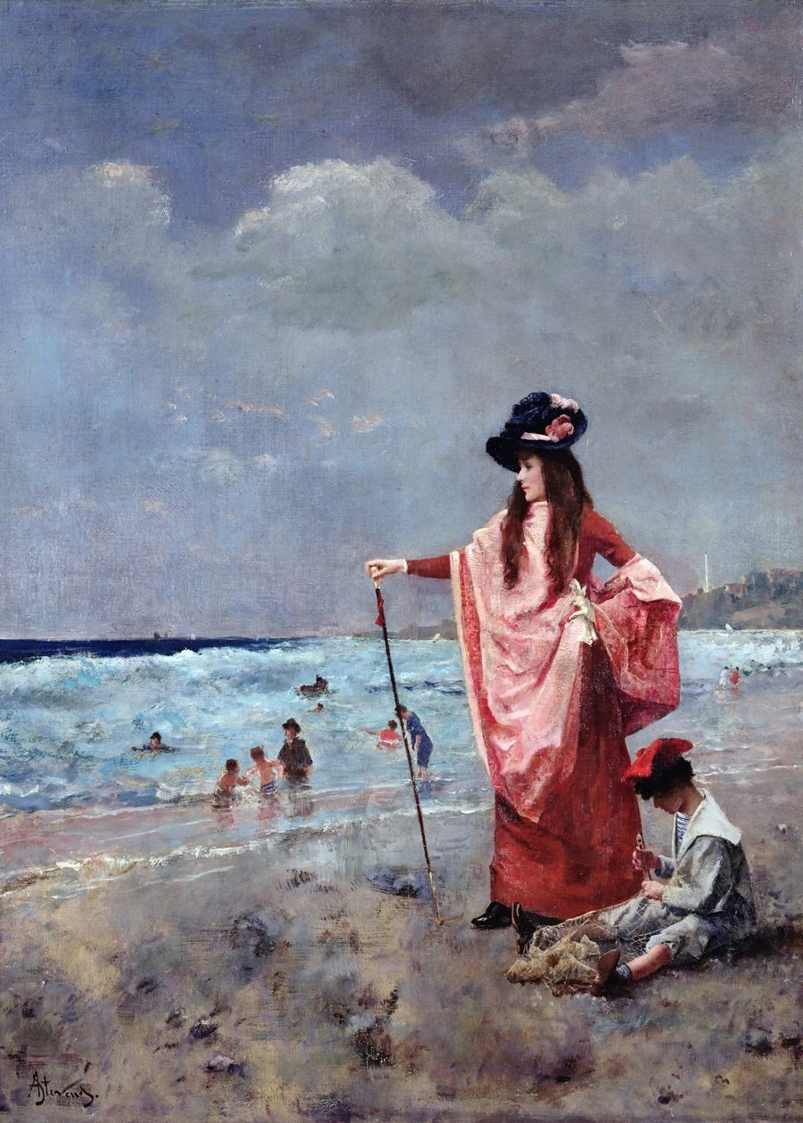 Alfred Émile Stevens - 179, Sulla spiaggia, Musee des Beaux, Arts, Dunkirk